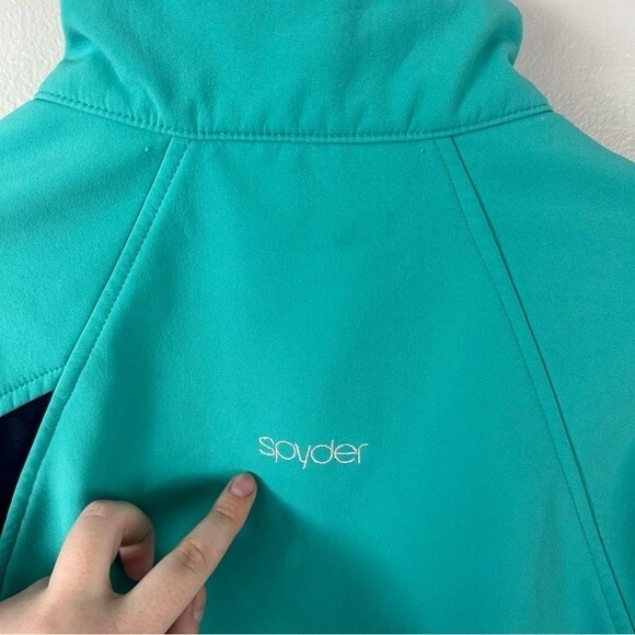 Spyder Blue Athletic Full-Zip Soft Shell Jacket Size Medium - Picture 8 of 16